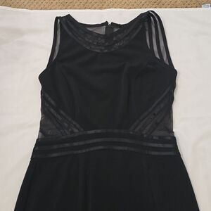 Vintage Susan Roselli for Vijack Cocktail Dress Black mesh/sheet Back sz12